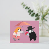 Pinguin vorschlagen postkarte (Stehend Vorderseite)