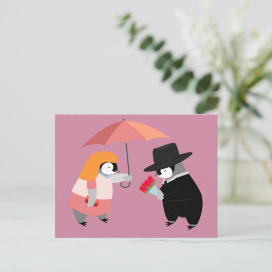 Pinguin vorschlagen postkarte (Stehend Vorderseite)