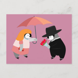 Pinguin vorschlagen postkarte