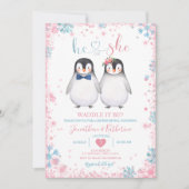 Pinguin Waddle ist es? Er oder sie Gender-Offenleg Einladung (Vorderseite)