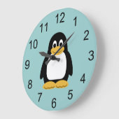 Pinguin-Wand-Uhr Große Wanduhr (Winkel)