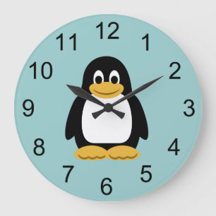 Pinguin-Wand-Uhr Große Wanduhr