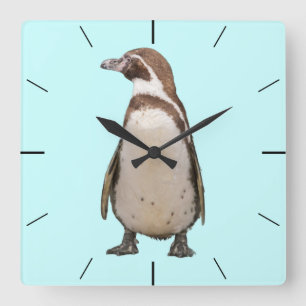 Pinguin-Wanduhr Quadratische Wanduhr