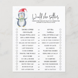 Pinguin - Wäre sie lieber - Baby-Dusche-Spiel