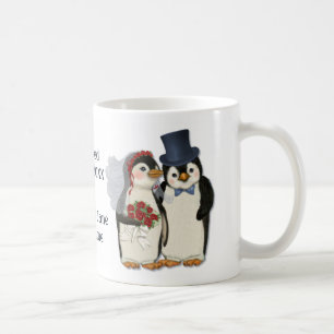 Pinguin Wedding Bride and Groom Krawatte - Anpasse Kaffeetasse