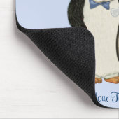Pinguin Wedding Bride and Groom Krawatte - Anpasse Mousepad (Ecke)