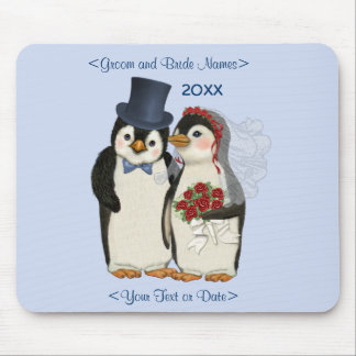 Pinguin Wedding Bride and Groom Krawatte - Anpasse Mousepad
