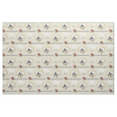Pinguin Wedding Hearts auf Beige Stoff (Fat Quarter (45,7 x 55,9 cm))