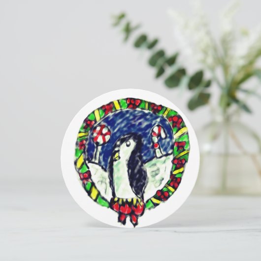 Pinguin Weihnachten (Stehend Vorderseite)