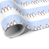 Pinguin Weihnachten Geschenkpapier (Rolleneckpunkt)