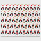 Pinguin Weihnachten Geschenkpapier (Flach)
