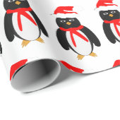 Pinguin Weihnachten Geschenkpapier (Rolleneckpunkt)