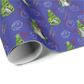 Pinguin Weihnachten Geschenkpapier (Rolleneckpunkt)