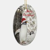 Pinguin-Weihnachten Keramik Ornament (Rechts)