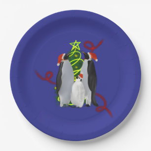 Pinguin Weihnachten Pappteller