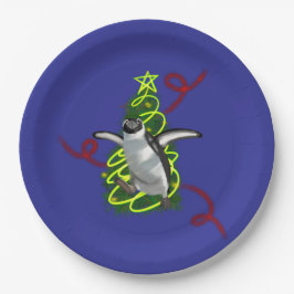 Pinguin Weihnachten Pappteller