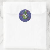 Pinguin Weihnachten Runder Aufkleber (Tasche)