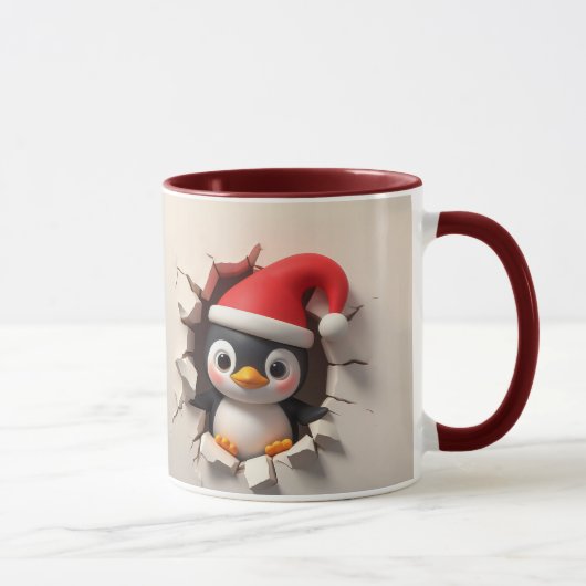 Pinguin Weihnachten Tasse (Rechts)