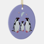 Pinguin-Weihnachtsfamilien-Verzierungen Keramik Ornament (Rechts)