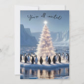 Pinguin-Weihnachtsfeier Einladung (Vorderseite)
