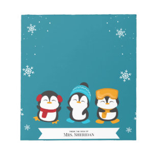 Pinguin-Weihnachtsferien Von Schreibtisch Von Noti Notizblock