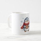 Pinguin Weihnachtsgeschenk Kaffeetasse (Vorderseite Links)