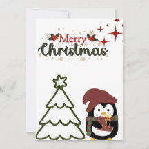 Pinguin-Weihnachtskarte