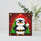 🐧 Pinguin Weihnachtsmann Weihnachtsbaum Feiertags (Stehend Vorderseite)