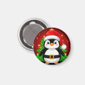 🐧 Pinguin Weihnachtsmann Weihnachtsbaum Feiertags Magnet (Vorderseite/Rückseite)