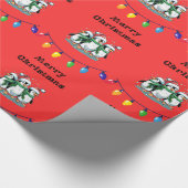 Pinguin Weihnachtsverpackungspapier Geschenkpapier (Ecke)
