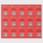 Pinguin Weihnachtsverpackungspapier Geschenkpapier (Flach)