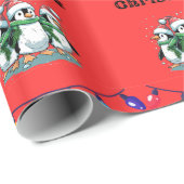 Pinguin Weihnachtsverpackungspapier Geschenkpapier (Rolleneckpunkt)