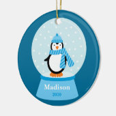 Pinguin-Weihnachtsverzierung Keramikornament (Links)