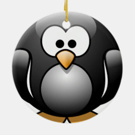 Pinguin-Weihnachtsverzierung Keramikornament