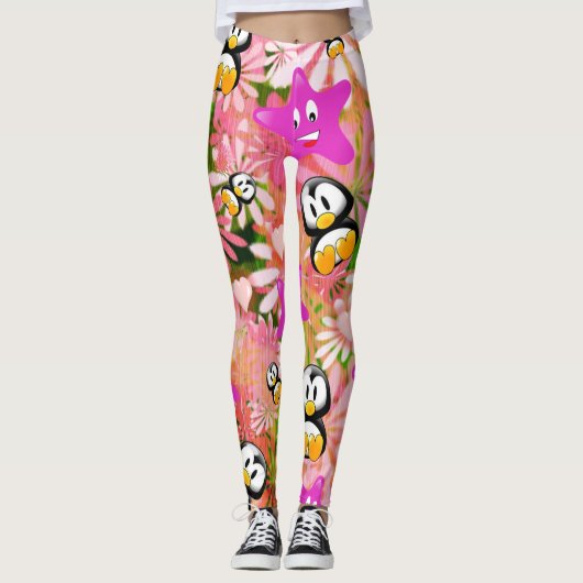 Pinguin White Leggings (Vorderseite)
