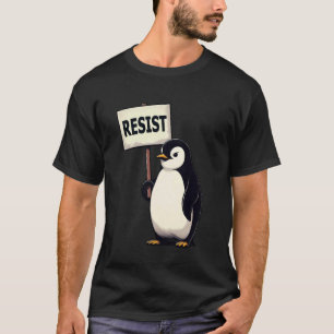Pinguin widerstehen lustigen Pinguinen gegen Zoll T-Shirt