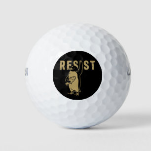 Pinguin widersteht Pinguine protestieren gegen Zöl Golfball