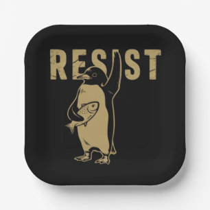 Pinguin Widersteht Pinguine protestieren gegen Zöl Pappteller