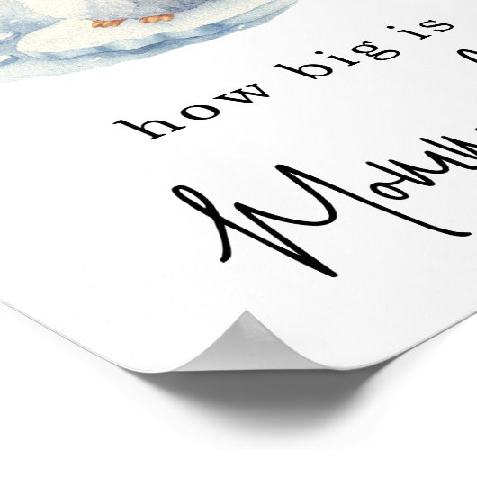 Pinguin - Wie groß ist Mommys Bauch? Poster (Ecke)