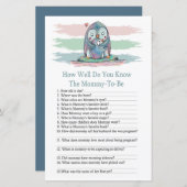 Pinguin, wie gut du Baby-Dusche-Spiel weißt (Vorne/Hinten)