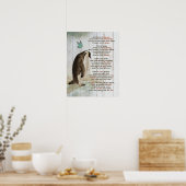 Pinguin, wie ich in den Himmelsgedanken Gaben sitz Poster (Küche)