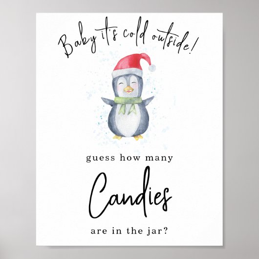 Pinguin - Wie viele Bonbons Poster (Vorne)