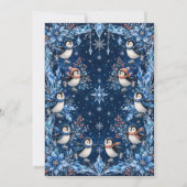 Pinguin-Winter-Geburtstagsfeier Einladung (Rückseite)