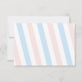 Pinguin Winter Gender Reveal Danke Karte (Rückseite)