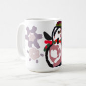 Pinguin Winter Kaffeetasse (Vorderseite Links)
