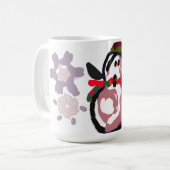 Pinguin Winter Kaffeetasse (Vorderseite Links)