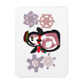 Pinguin Winter  Magnet (Vertikal)