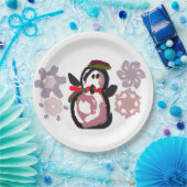 Pinguin Winter  Pappteller (Party)