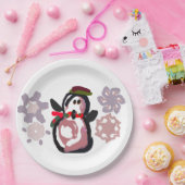Pinguin Winter  Pappteller (Party)