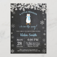 Pinguin-Winter-Schneeflocke-Jungen-Babyparty